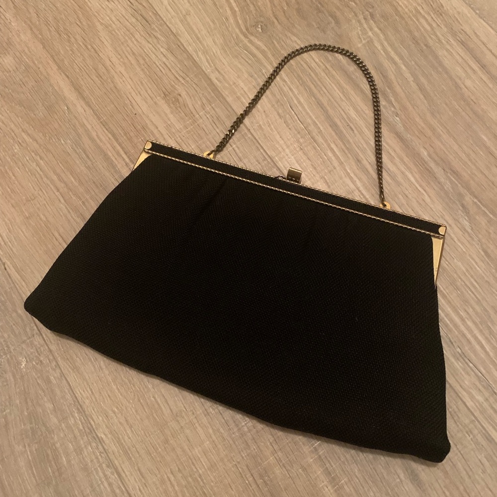 Vintage HL Elegant Black Evening Clutch